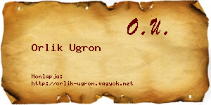 Orlik Ugron névjegykártya